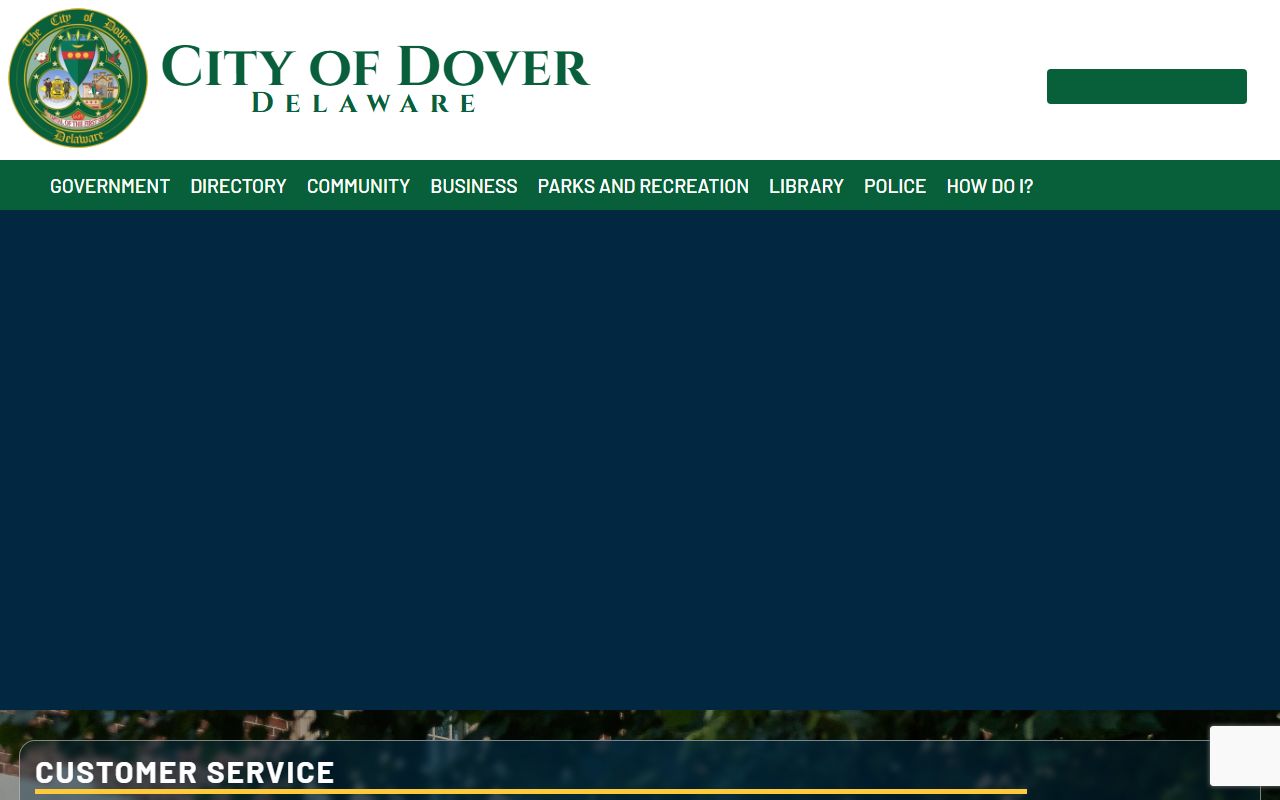 City of Dover site for Dover 72 Hour Booking info