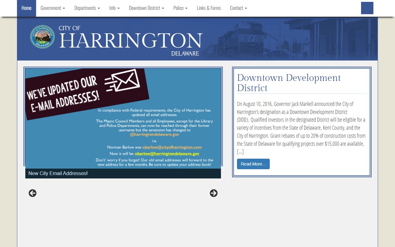 City of Harrington 72 Hour Booking official site