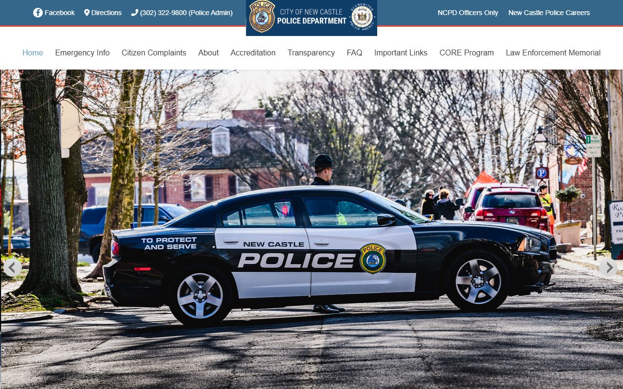 New Castle City Police site for 72 Hour Booking info